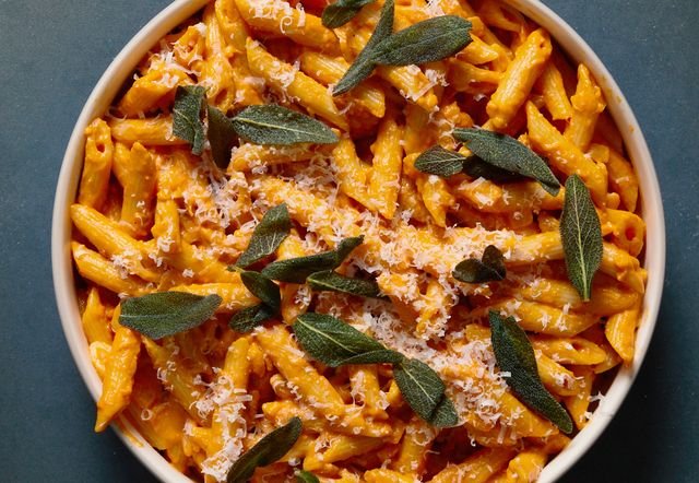 Creamy Pumpkin Vodka Sauce & Penne