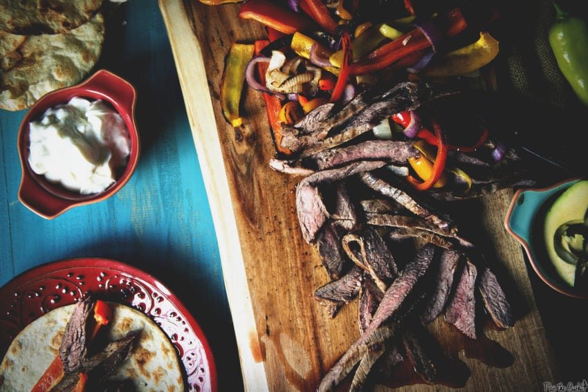 Grilled Flank Steak Fajitas