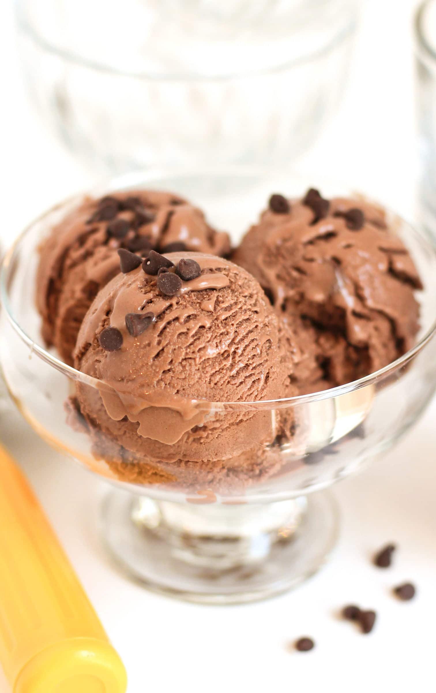 Healthy Double Chocolate Protein Frozen Yogurt