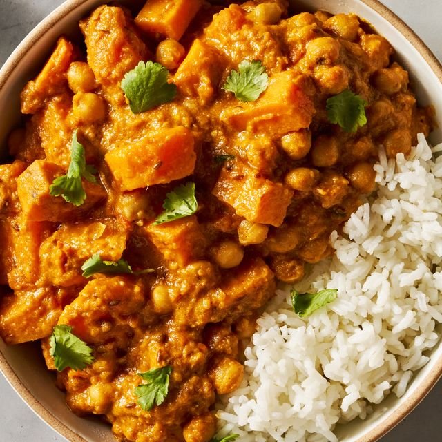 Coconut Chickpea & Sweet Potato Curry