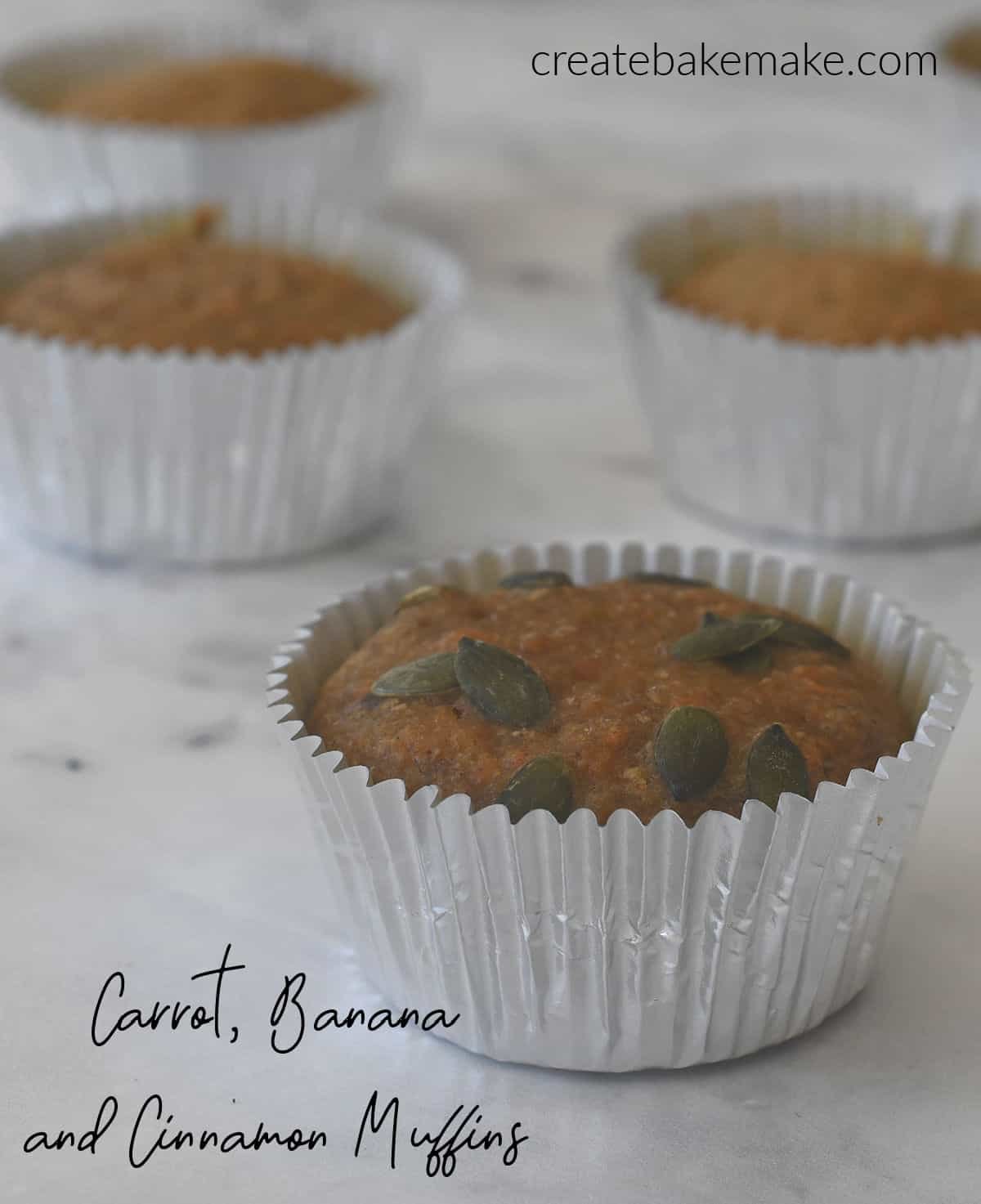 Carrot, Banana and Cinnamon Muffins